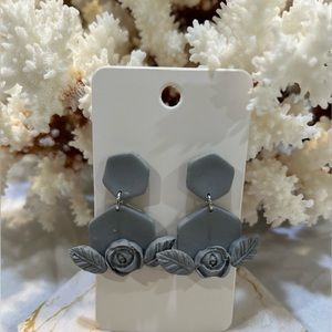Gray clay earrings for all occasions